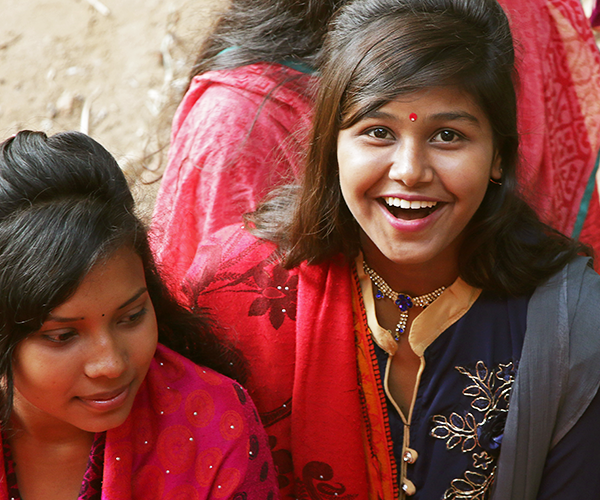 Happy indian girls